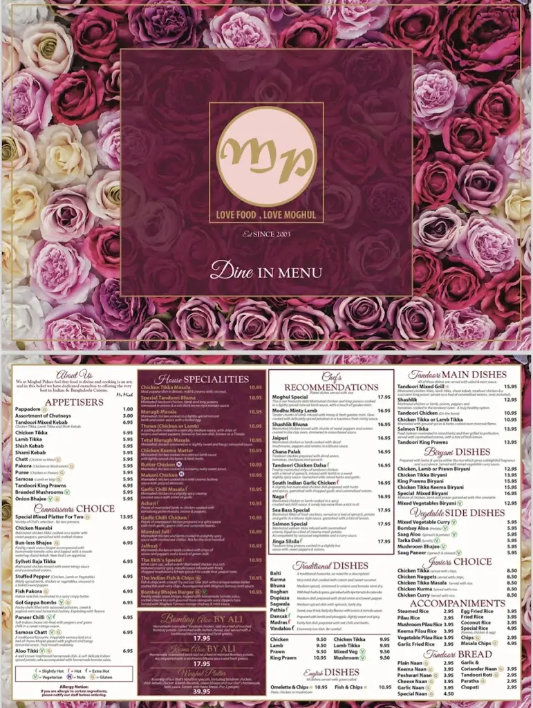 Menu_Moghul Palace_Brownhills_image_1