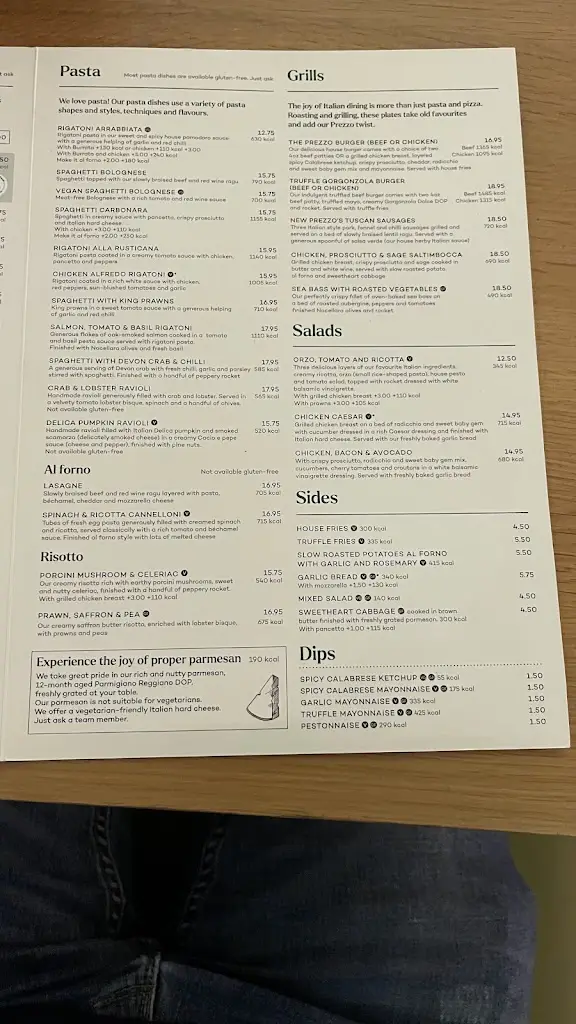 Menu_Prezzo Italian Restaurant Broughton_Broughton_imagen_1