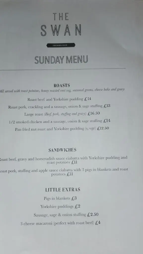 Menu_The Swan Taphouse_Broseley_image_1