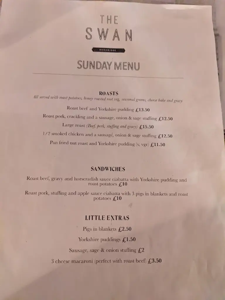 Menu_The Swan Taphouse_Broseley_image_3