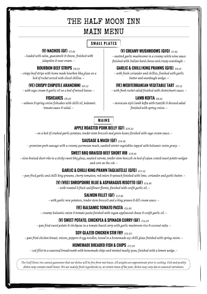 Menu_The Half Moon Inn_Broseley_image_2