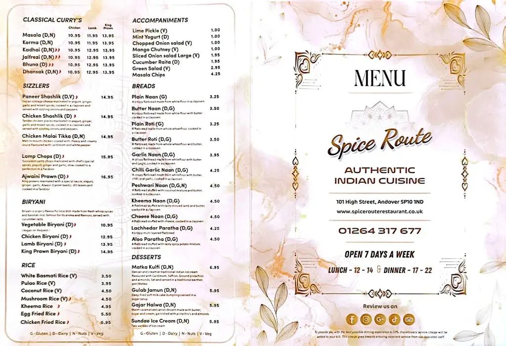 Menu_Spice Route Andover_Andover_image_2