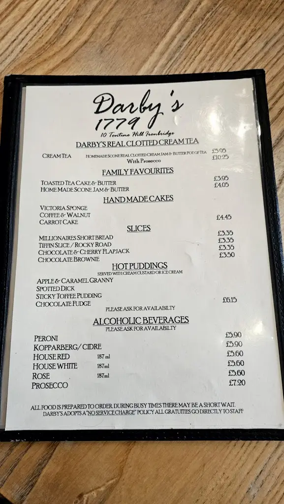 Menu_Darby's Of Ironbridge_Broseley_image_2