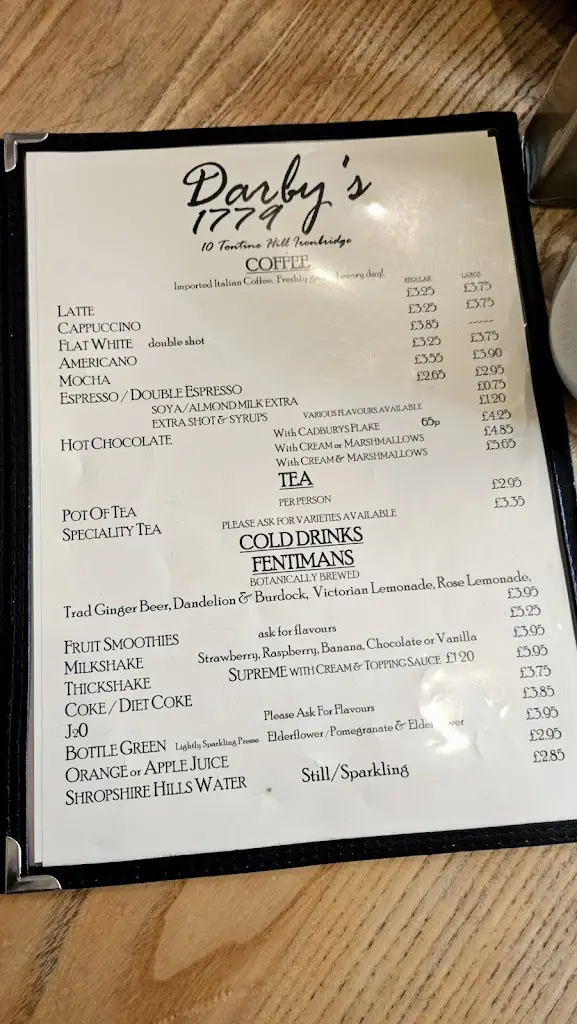 Menu_Darby's Of Ironbridge_Broseley_image_4