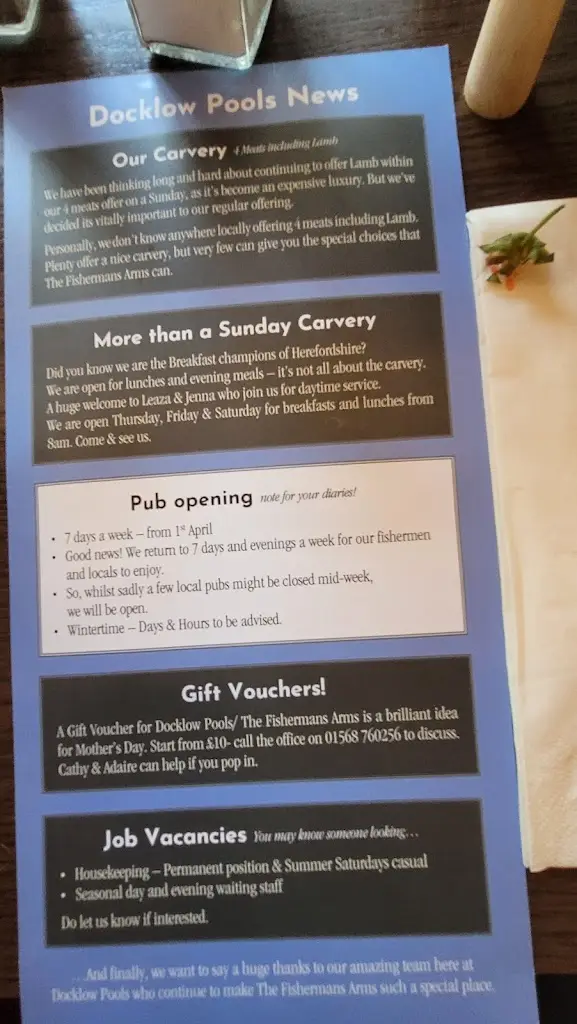 Menu_The Fisherman Arms at Docklow Pools_Bromyard_image_4