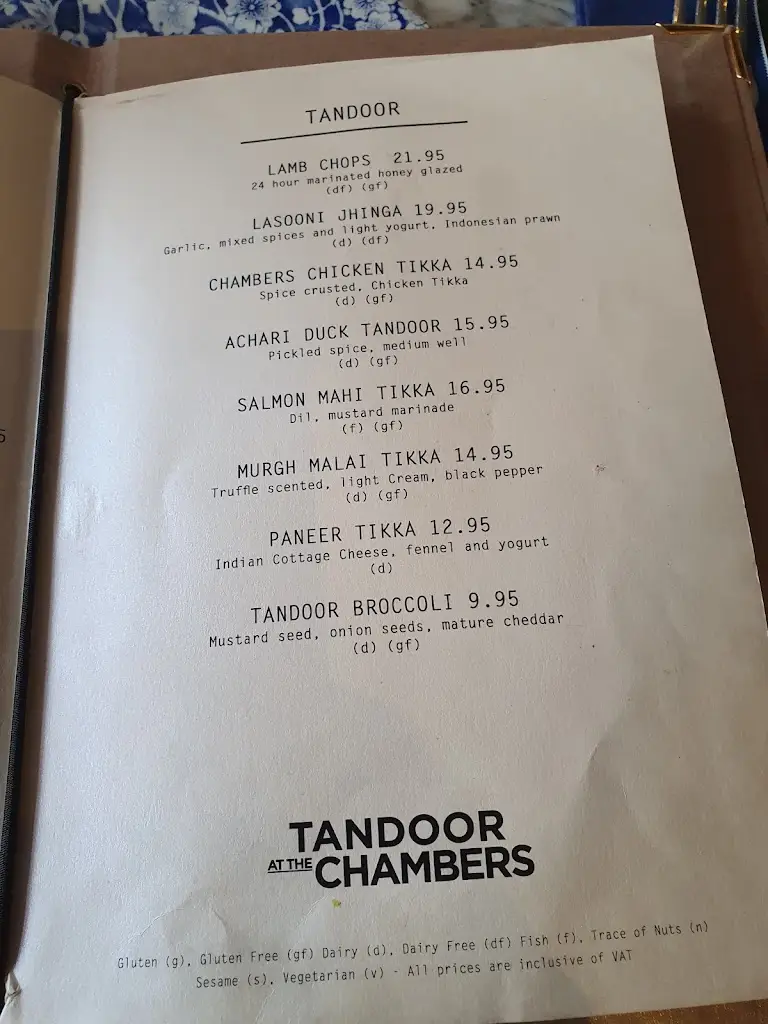 Menu_Tandoor At The Chambers_Buckhurst Hill_image_4