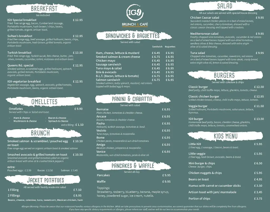 Menu_IG9 Brunch & Cafe_Buckhurst Hill_image_1