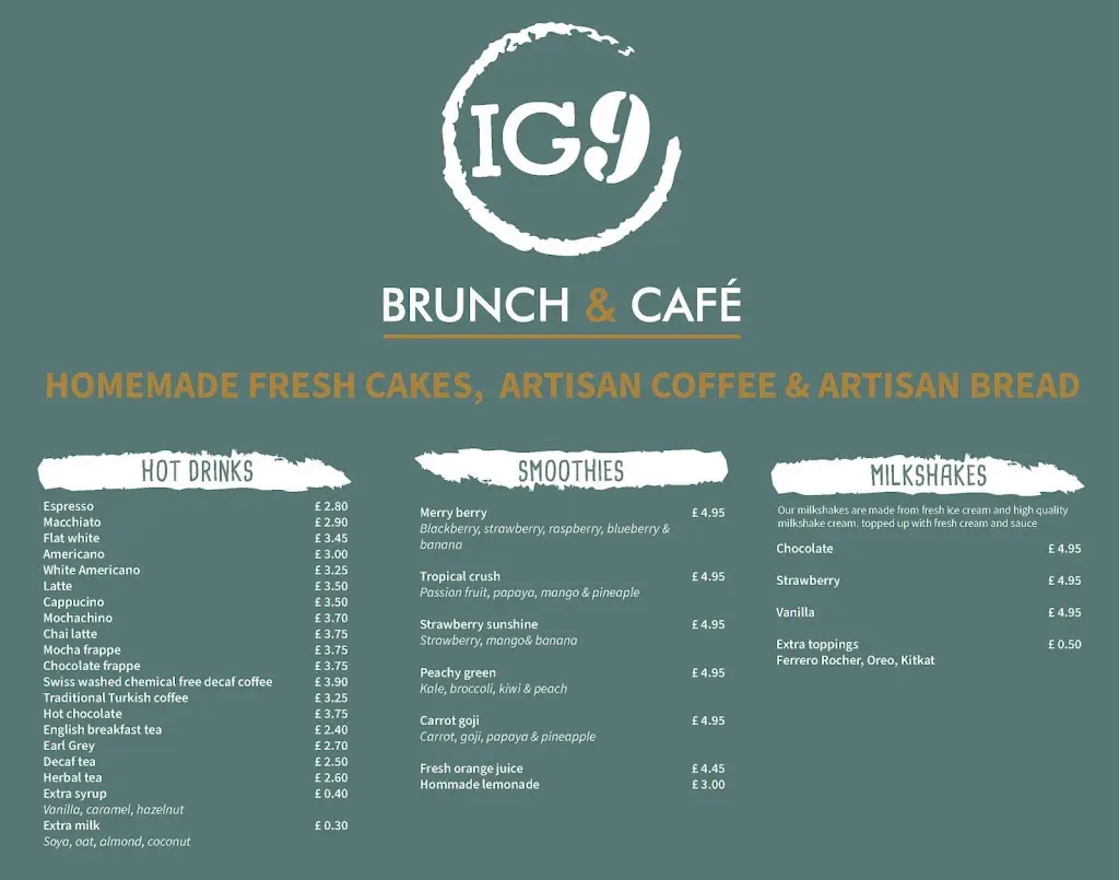 Menu_IG9 Brunch & Cafe_Buckhurst Hill_image_2