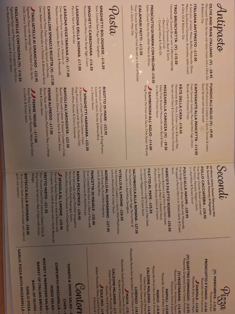 Menu_Marco's Italian Restaurant & Gelateria_Budleigh Salterton_image_1