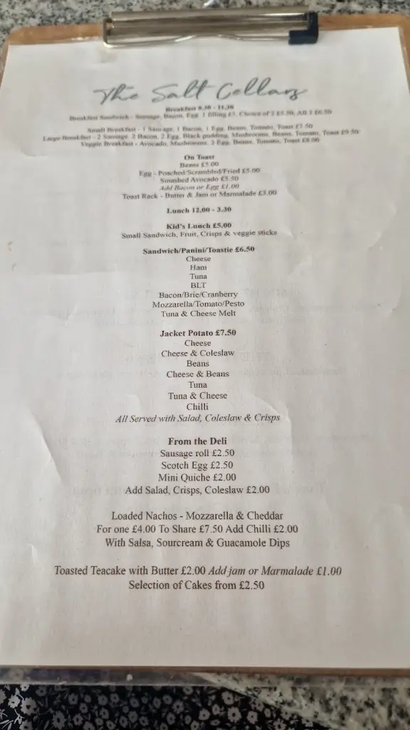 Menu_The Salt Cellars Café Budleigh Salterton_Budleigh Salterton_image_1