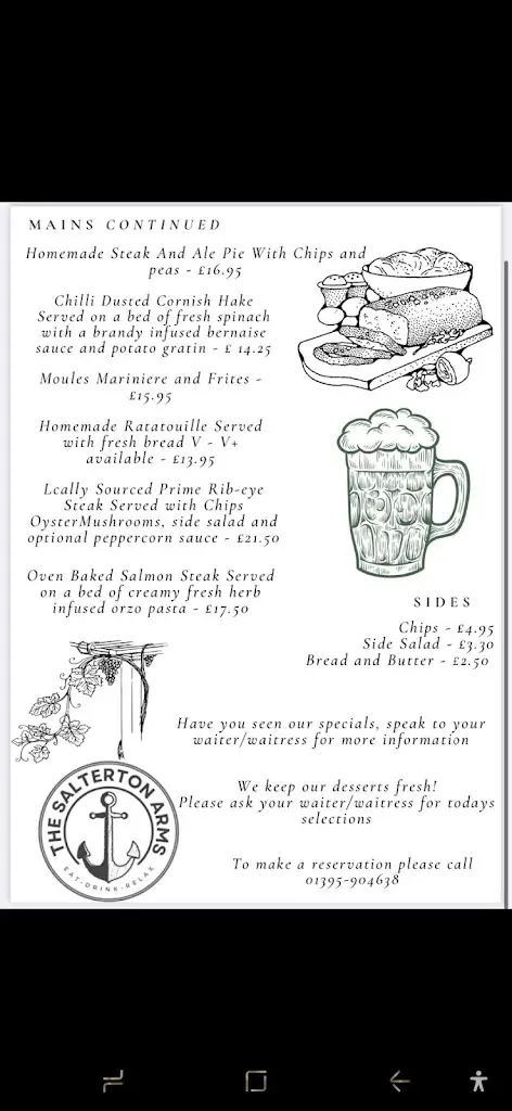 Menu_The Salterton Arms_Budleigh Salterton_image_2