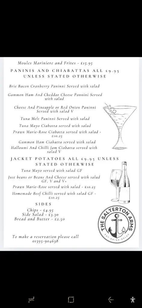 Menu_The Salterton Arms_Budleigh Salterton_image_4