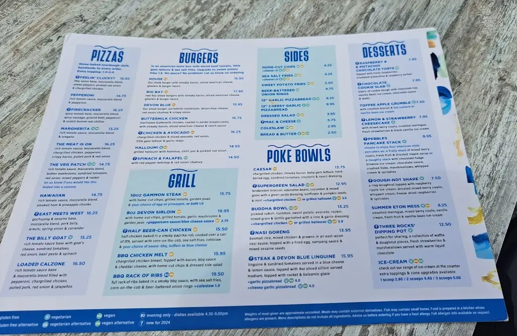 Menu_Pebbles Restaurant_Budleigh Salterton_image_1