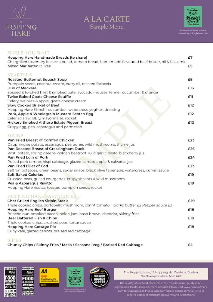Menu_The Hopping Hare_Bugbrooke_image_1