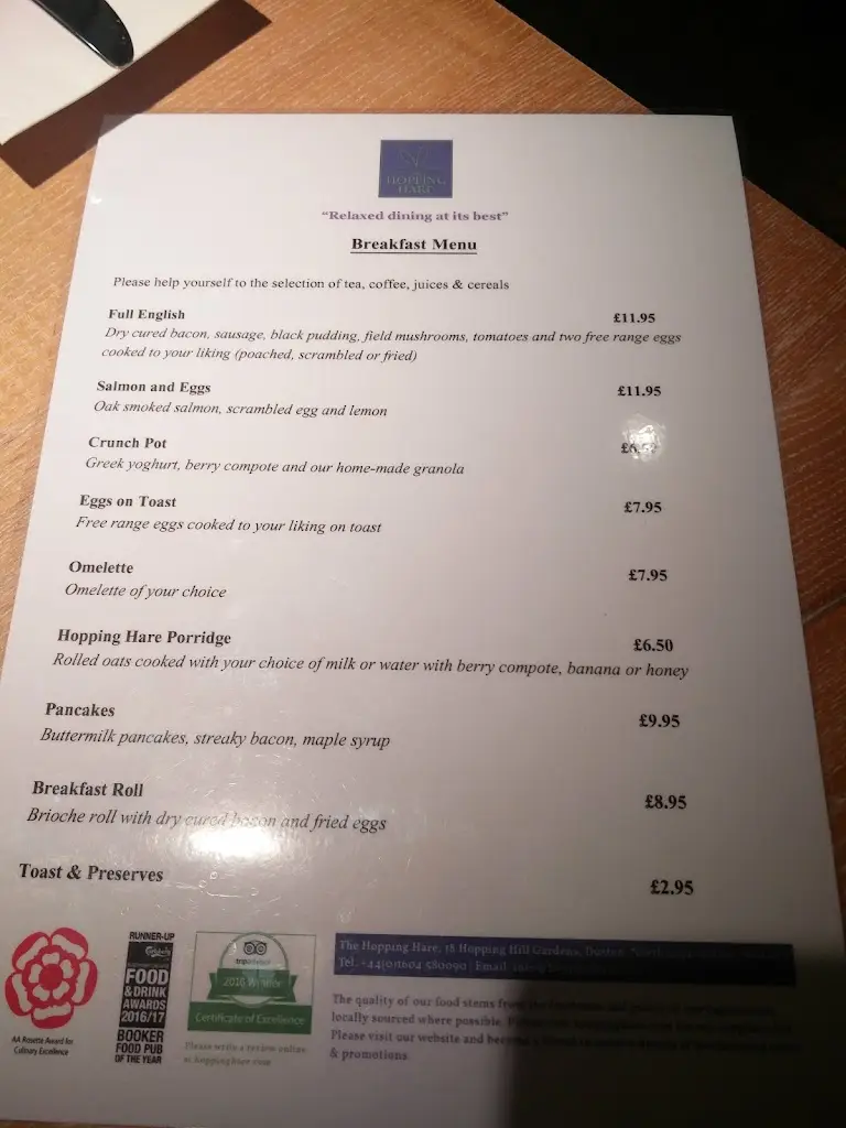 Menu_The Hopping Hare_Bugbrooke_image_3