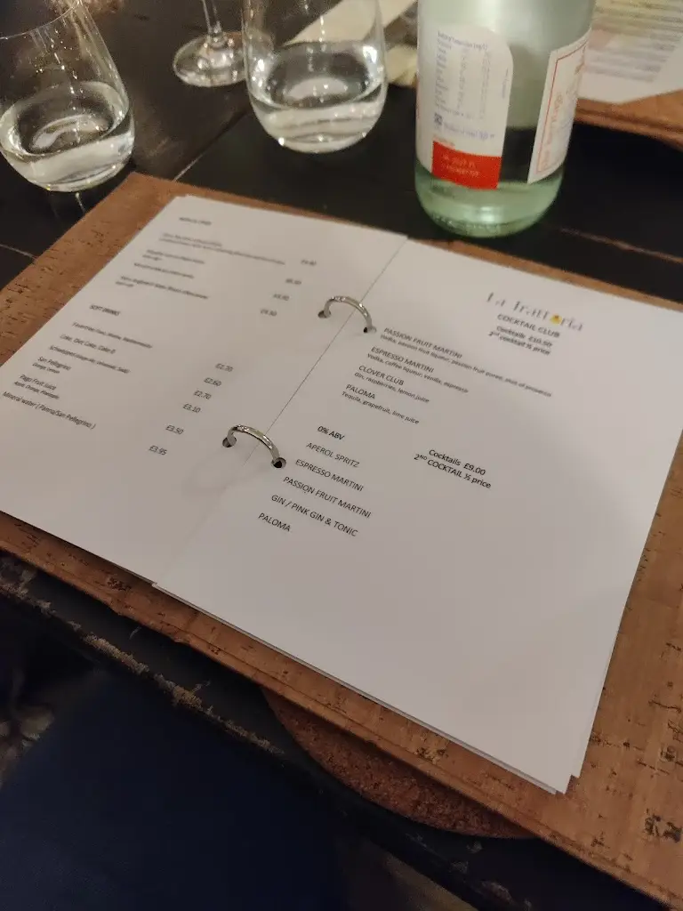 Menu_La Trattoria Italian Restaurant & Bar_Bugbrooke_image_3