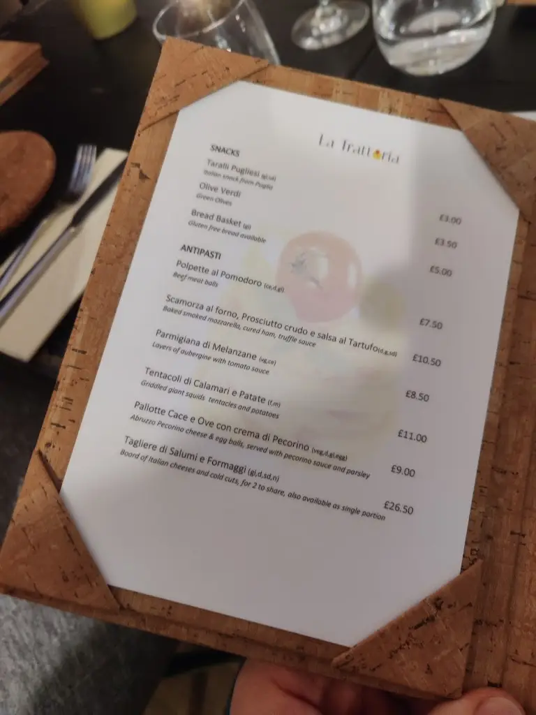 Menu_La Trattoria Italian Restaurant & Bar_Bugbrooke_image_4