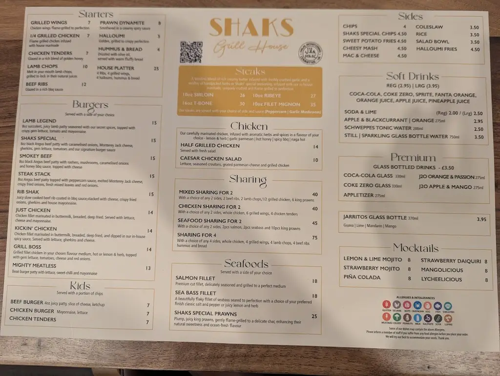 Menu_Shak’s Grill House_Bugbrooke_image_1