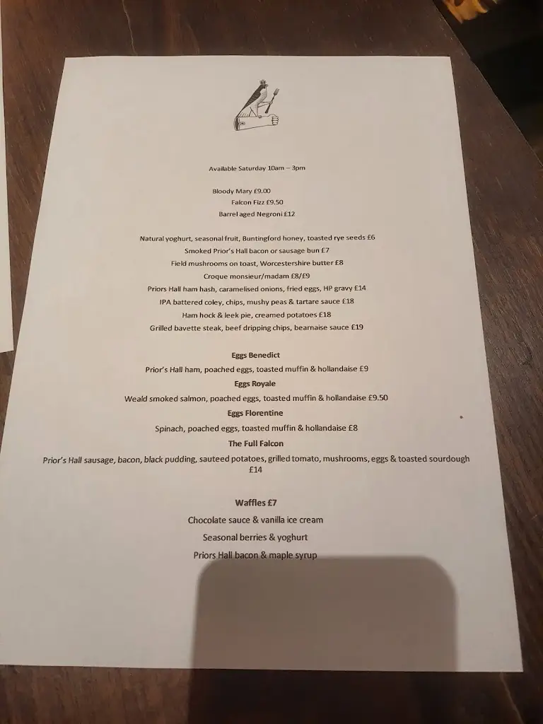 Menu_The Falcon Restaurant, Buntingford_Buntingford_image_1