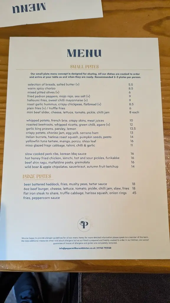 Menu_Peppermill Bar & Kitchen_Buntingford_image_1