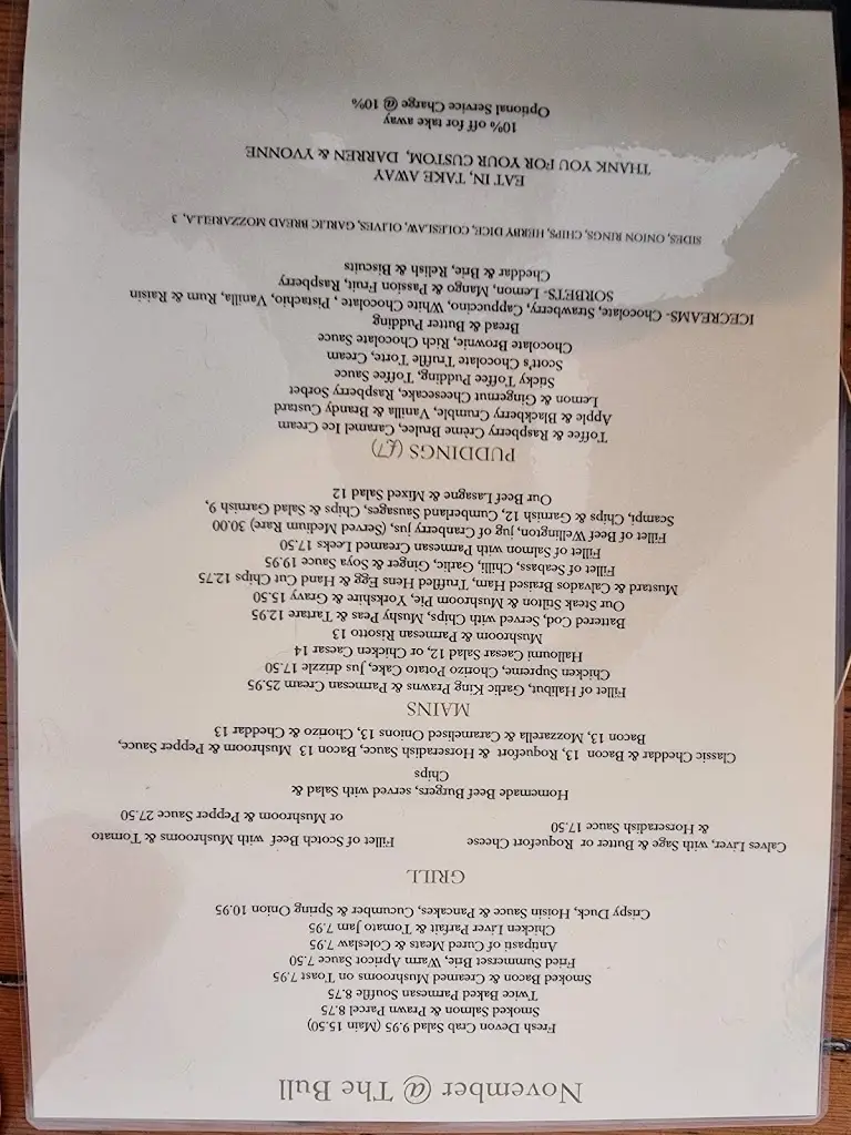 Menu_The Bull_Buntingford_image_3