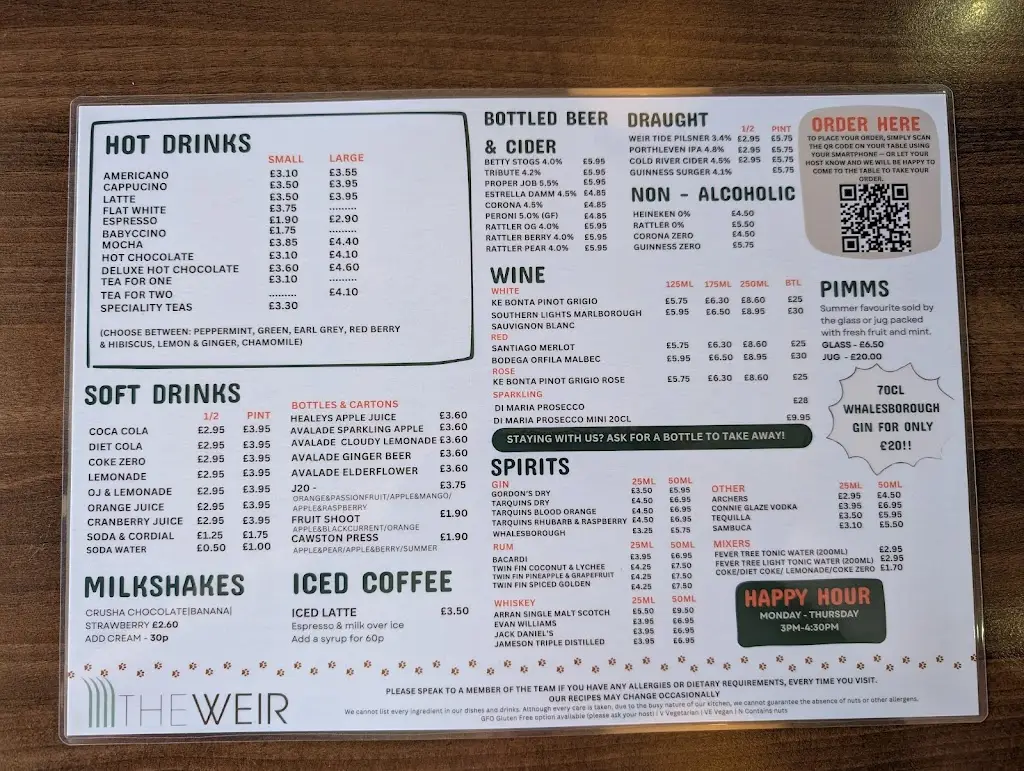 Menu_The Weir Bistro_Bude_image_2