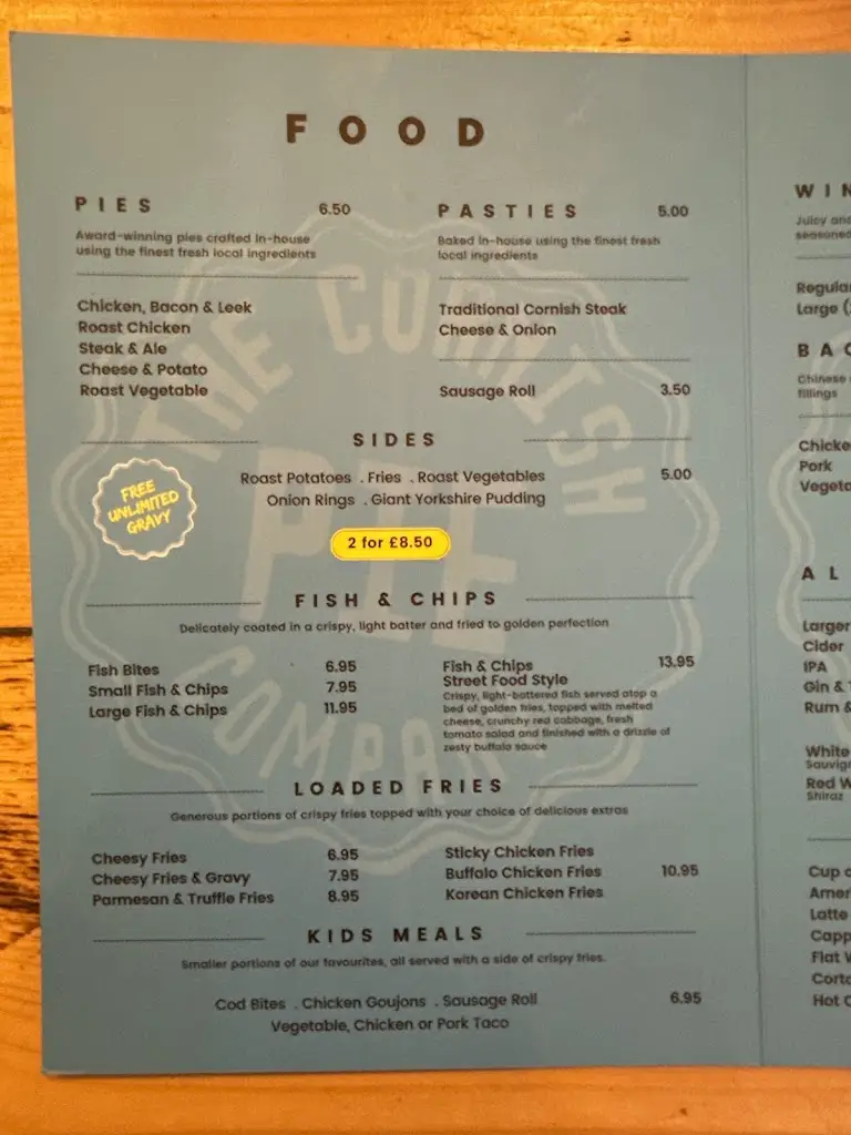 Menu_The Cornish Pie Company_Bude_image_3
