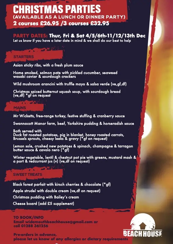 Menu_Beach House B&B & The Break Bar_Bude_image_1