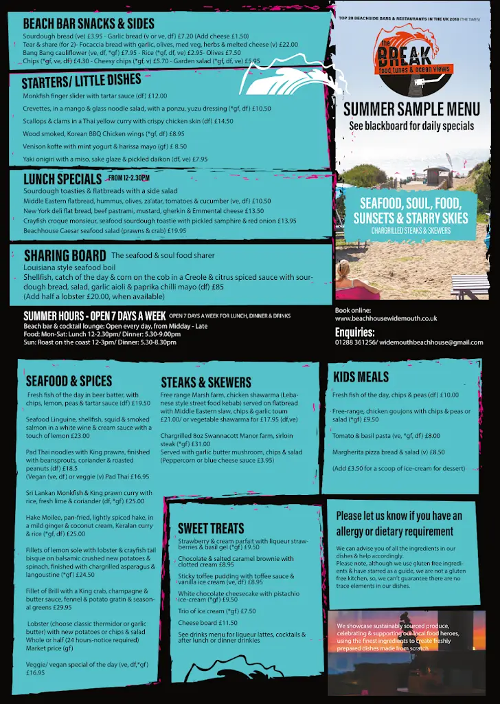 Menu_Beach House B&B & The Break Bar_Bude_image_3