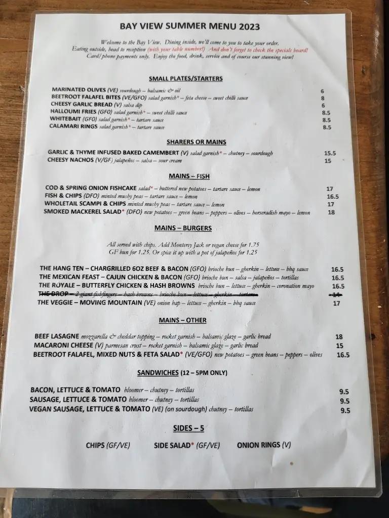 Menu_Bay View Inn_Bude_image_4