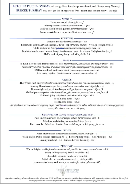 Menu_The White Hart_Alton_image_1
