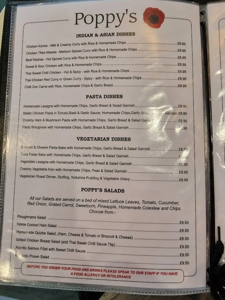 Menü_Poppy's Restaurant_Burgh le Marsh_Bild_3