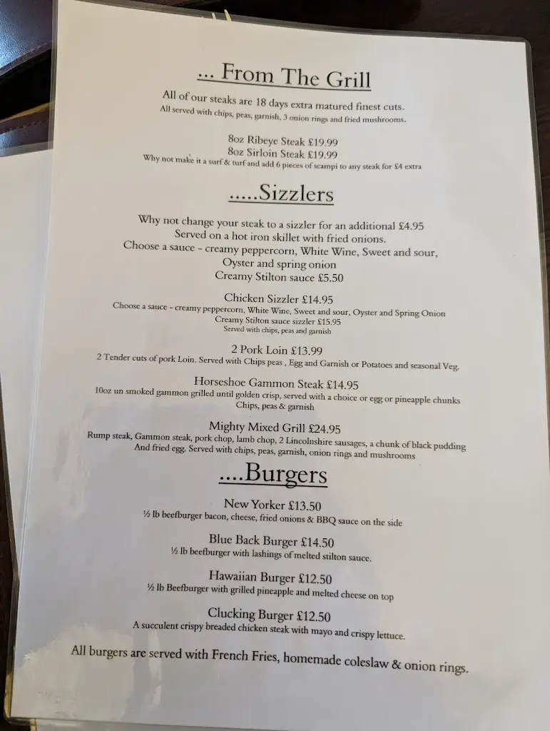 Menu_The Fleece Inn Burgh Le Marsh_Burgh le Marsh_image_1