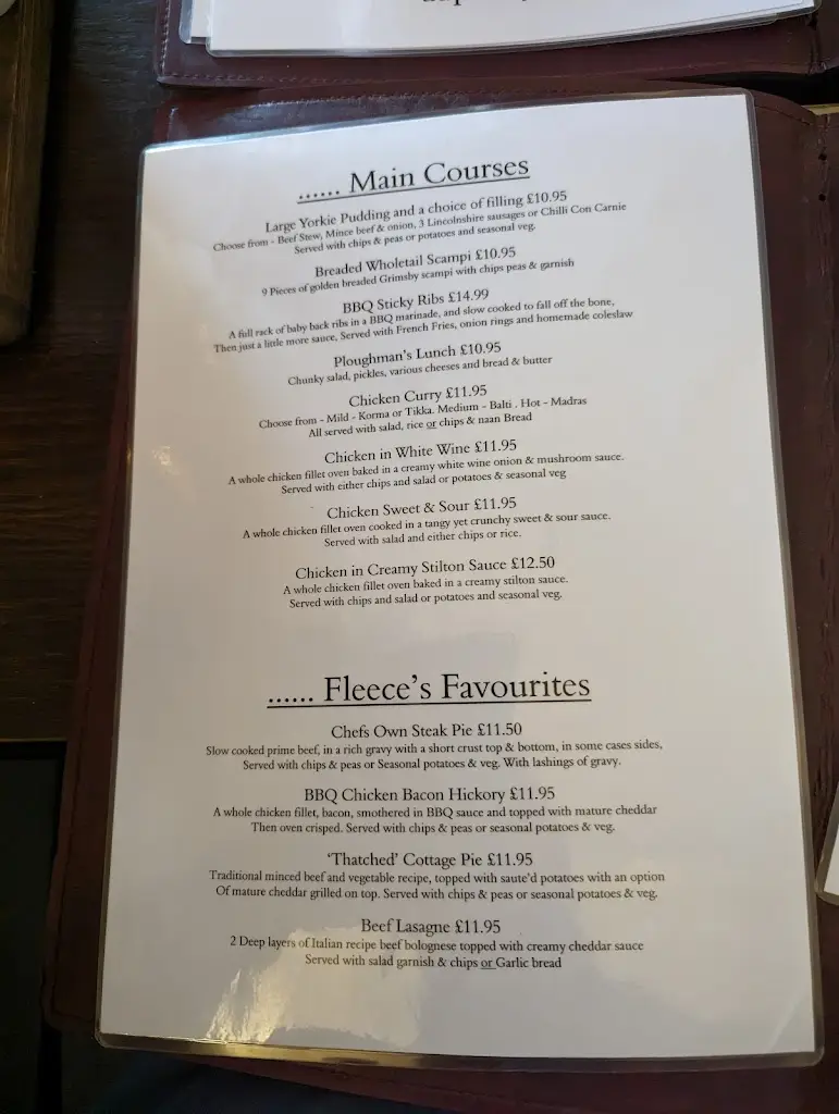 Menu_The Fleece Inn Burgh Le Marsh_Burgh le Marsh_image_4