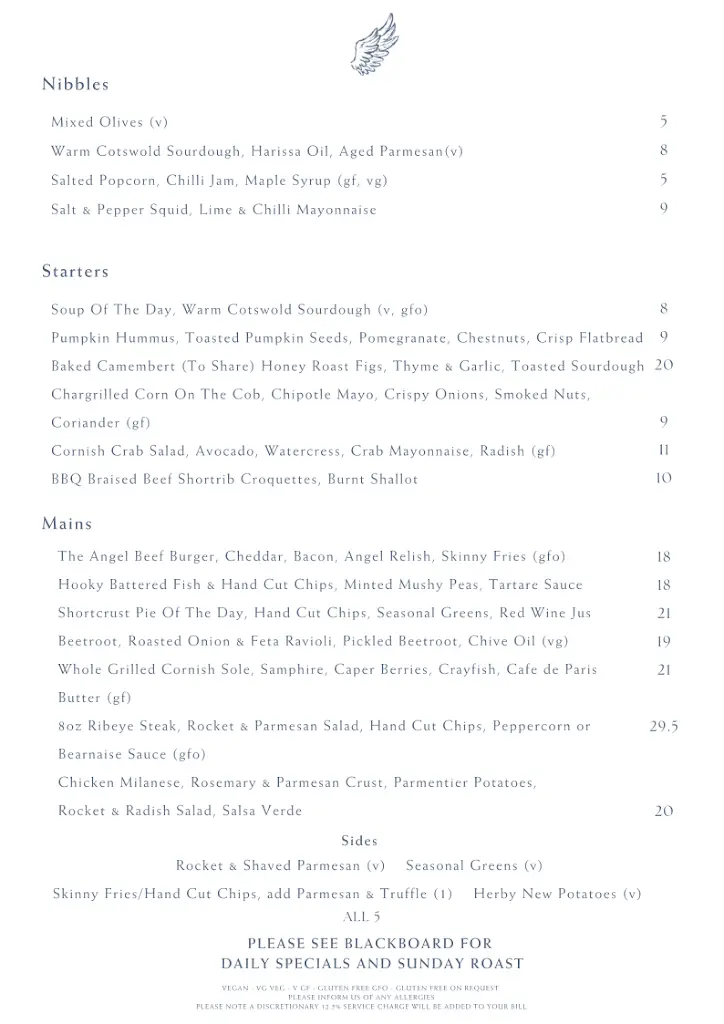 Menu_The Angel at Burford_Burford_image_3