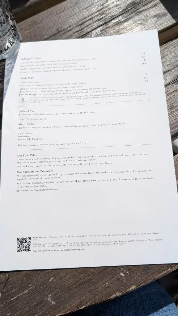 Menu_The Prince of Burford_Burford_image_3