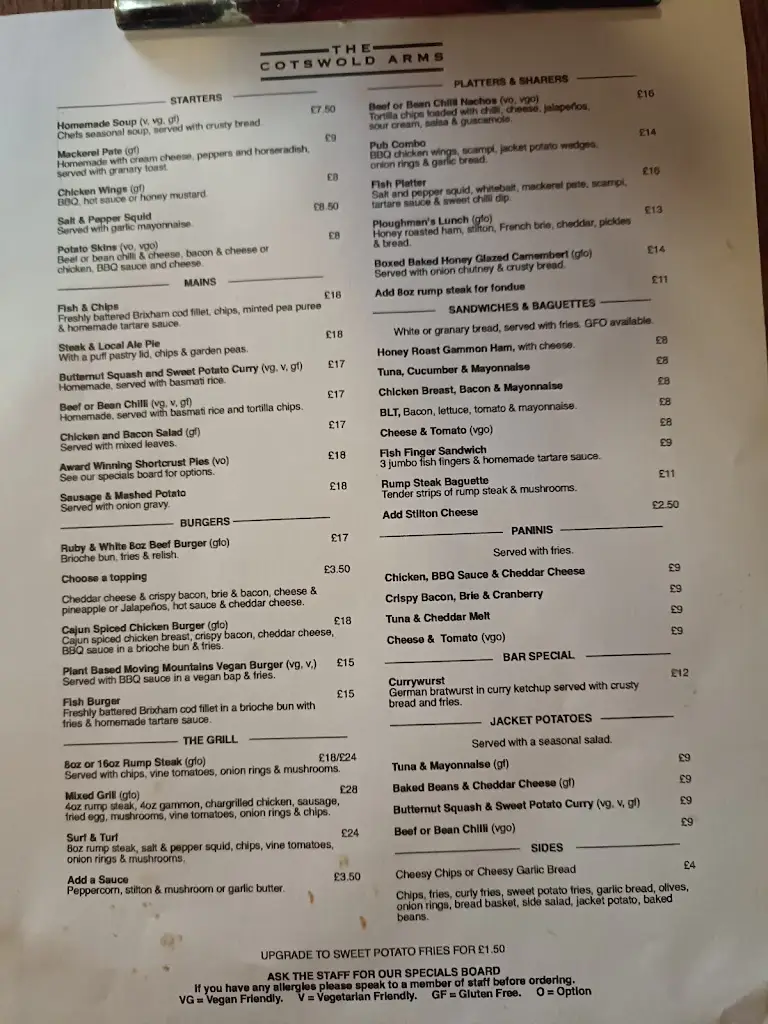 Menu_The Cotswold Arms_Burford_image_3