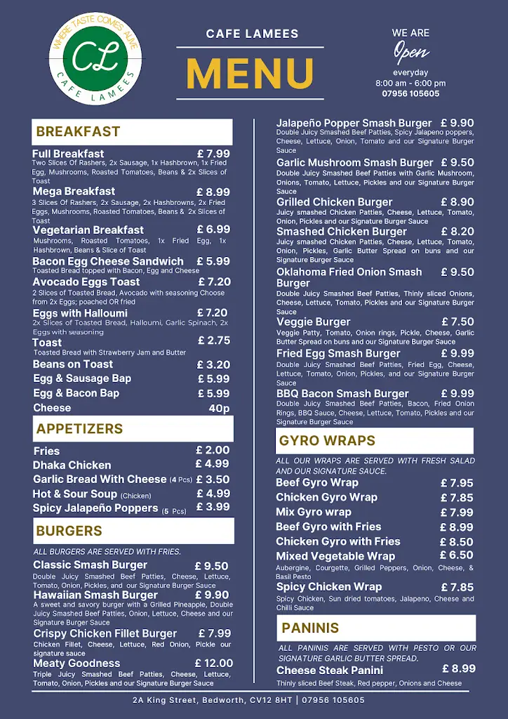 Menu_Cafe Lamees_Bulkington_image_2