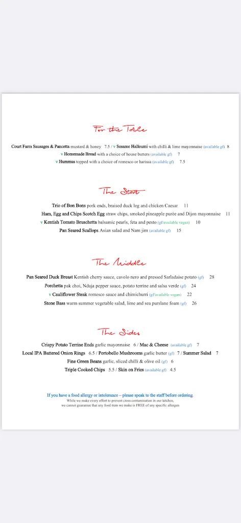 Menu_The Butcher's Block Pub_Burham_immagine_3