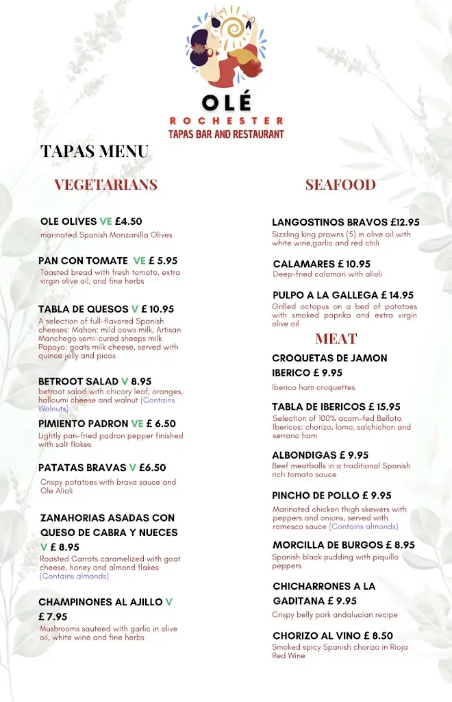 Menu_Olé Rochester_Burham_immagine_1