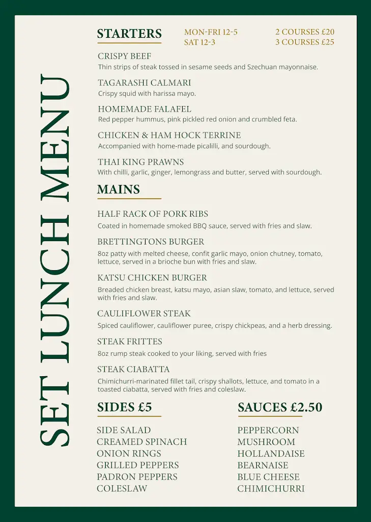 Menu_Brettington's Steak and Lobster House_Burham_image_3