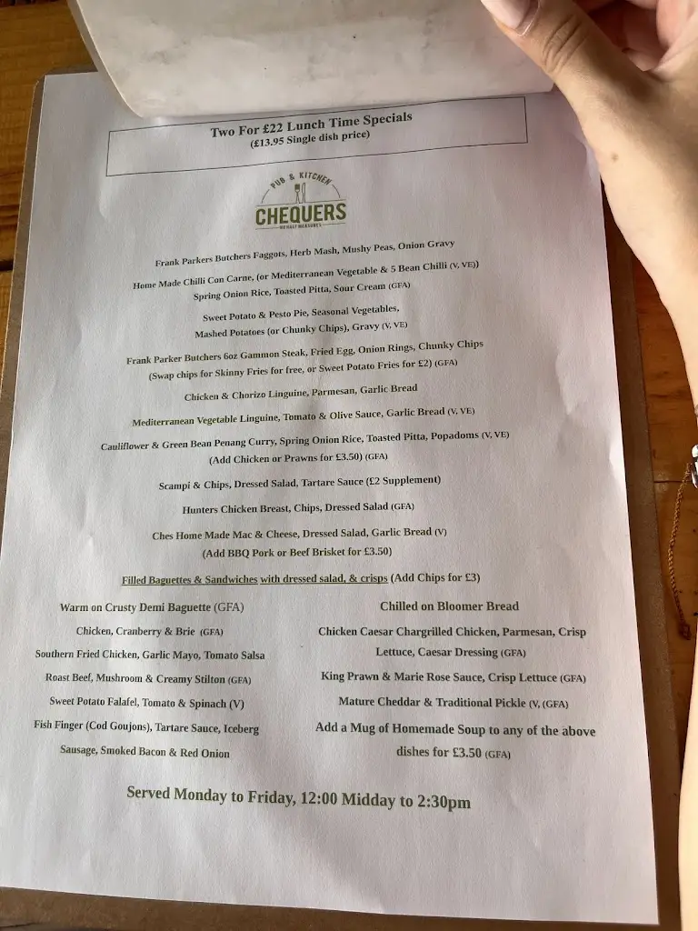 Menu_Chequers Pub And kitchen_Burbage_image_3