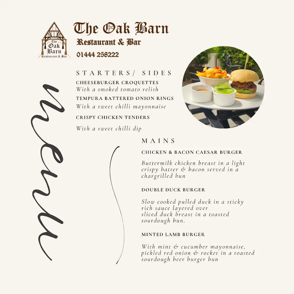 Menu_The Oak Barn Bar & Restaurant_Burgess Hill_image_1