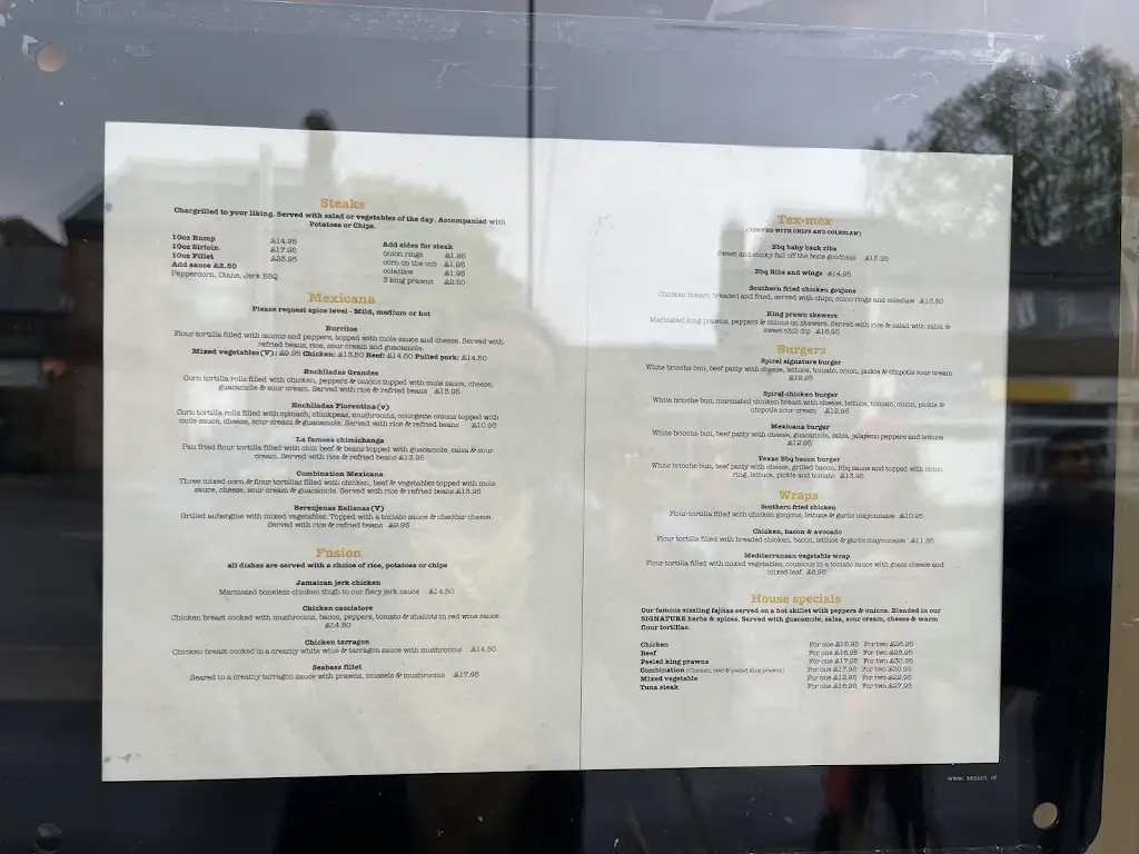 Menu_Spiral Restaurant_Burgess Hill_image_1