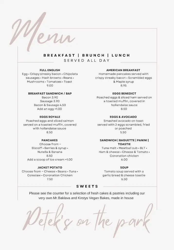 Menu_Petek's on the Park_Burgess Hill_image_1