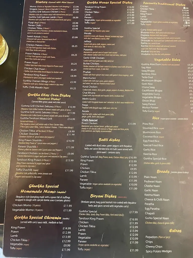 Menu_Gurkha Spice_Burgess Hill_immagine_1