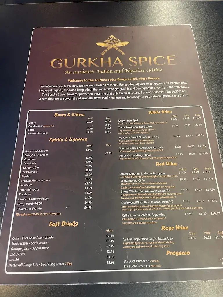 Menu_Gurkha Spice_Burgess Hill_immagine_2