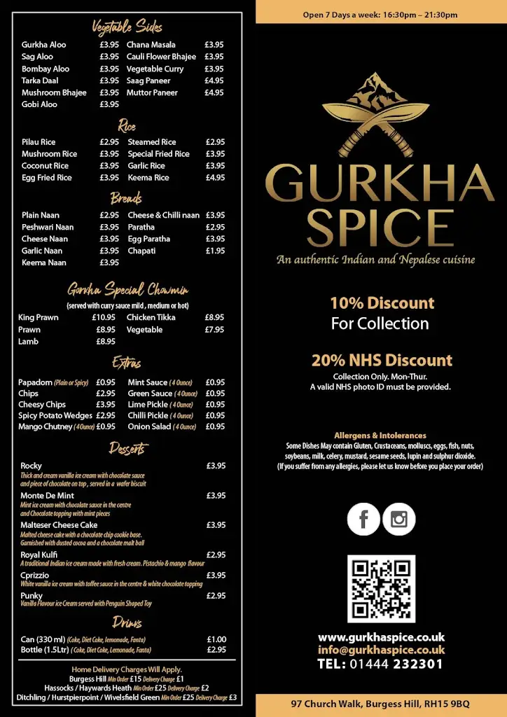Menu_Gurkha Spice_Burgess Hill_immagine_4