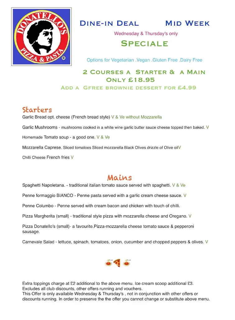 Menu_Donatello's ️ Italian - Ampthill_Ampthill_image_2