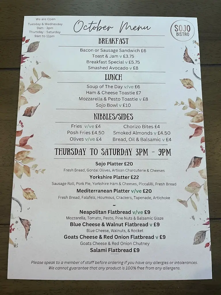 Menu_SOJO Café and Bar_Acomb_image_2